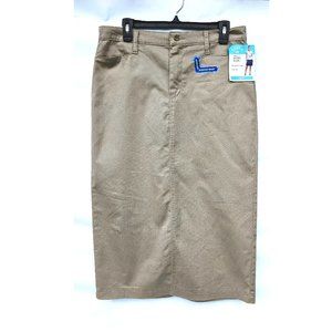 10 Lee Rider Long Straight Khaki Skirt